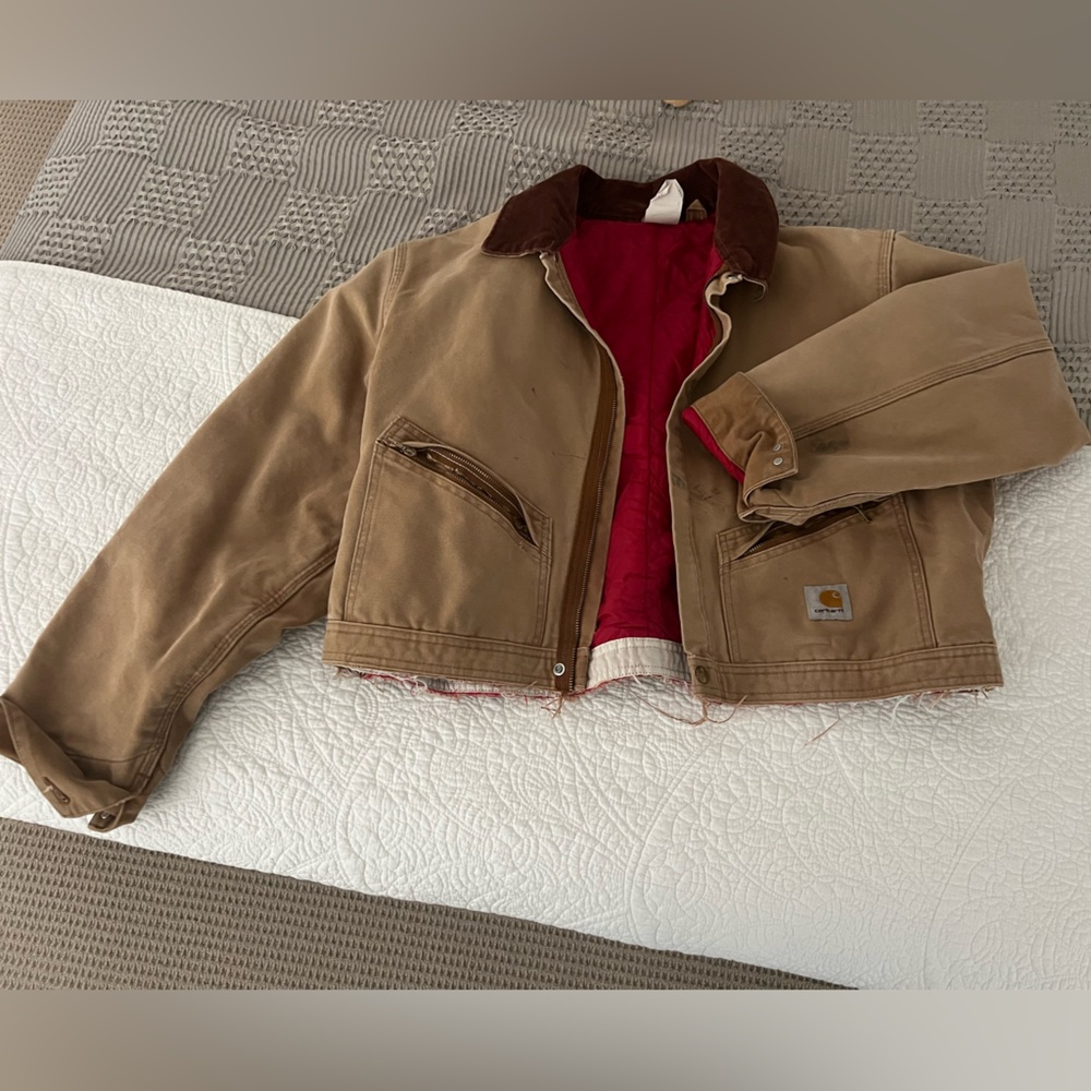 Mens distressed carhartt cropped Jacket